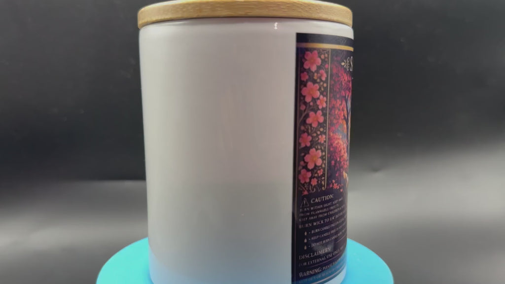 Candle 🌸 Sacred Sakura – AfroPino Vibes Signature 12 oz Candle